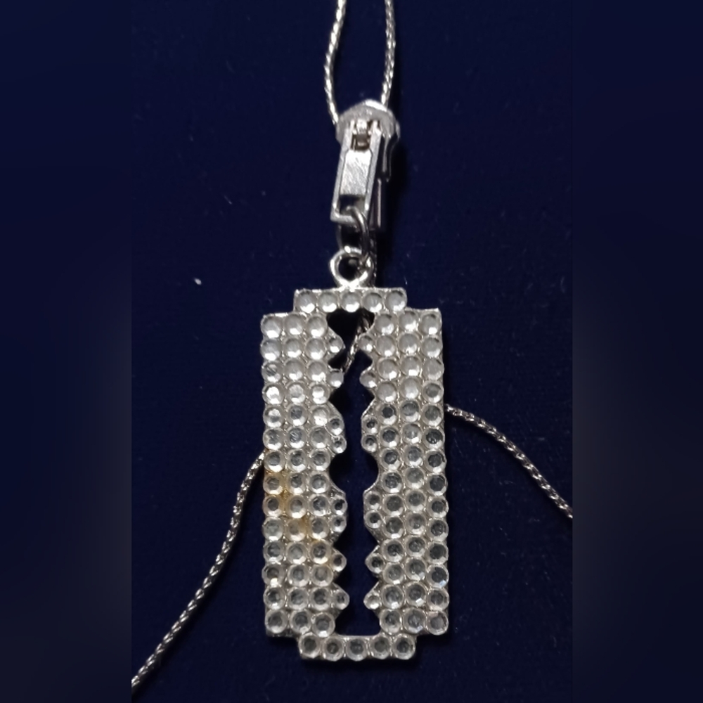 Unusual Funky Rhinestone Pendant - Picture 2 of 2